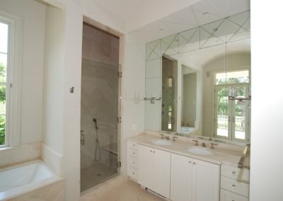 Bathroom mirror installation from Standard Glass.
