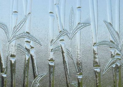 Bamboo glass pattern.